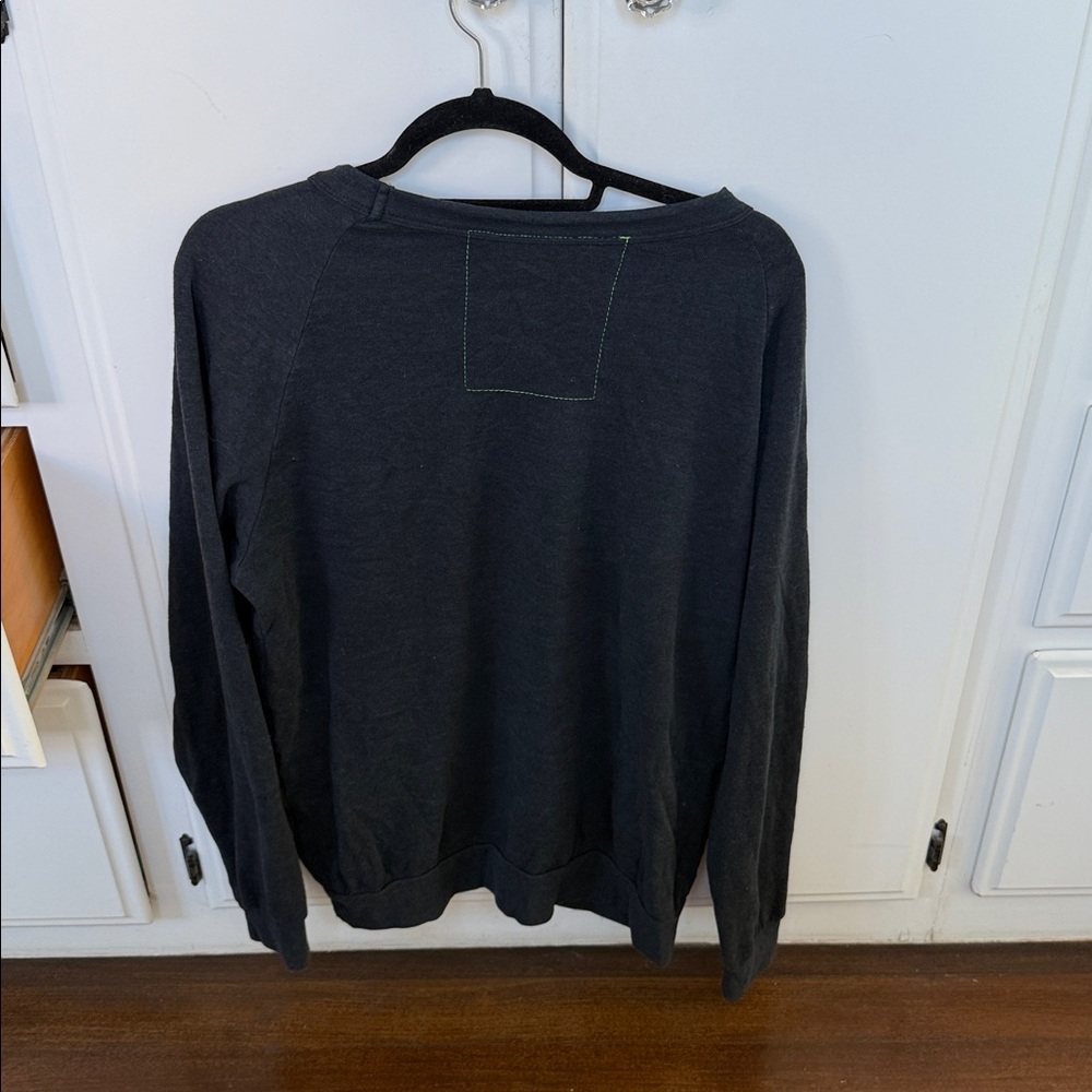 Aviator Nation Black Sweatshirt with Yellow Smiley - Picture 3 of 3
